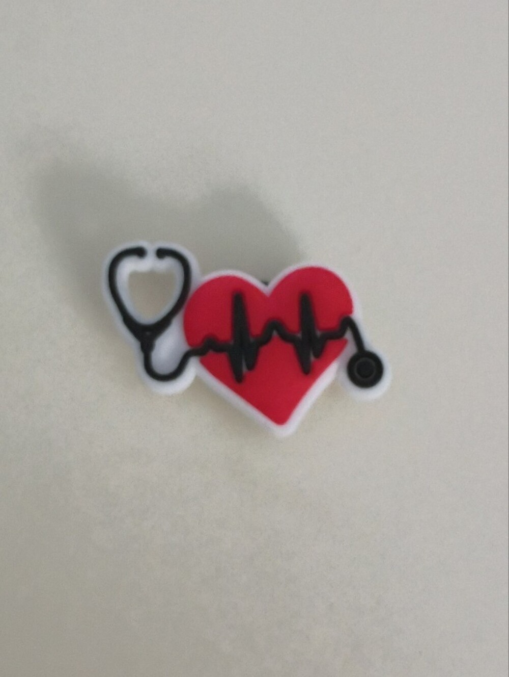 10 for $10 Jibbitz Croc Charm - Medical Stethoscope Red Heartbeat Nurse Doctor